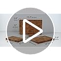 Fibogollo Bamboo Cutting Boards for Kitchen,Chopping Boards Set with Juice Groove,End Grain Bamboo Butcher Block,Serving B...