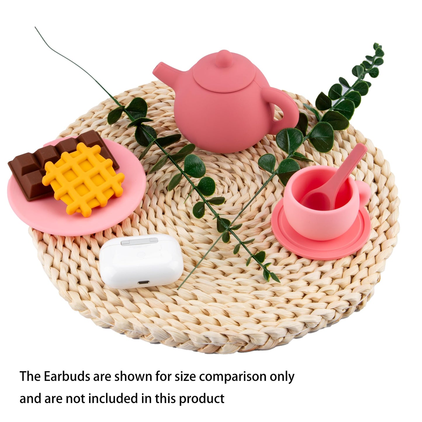 Silicone Tea Set for Toddlers,Play Tea Party Set,A Cute Pink Outfit Suitable for Toddler Girl