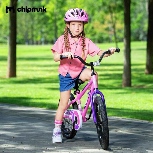 Chipmunk Kids Bike Toddlers 12 14 16 18 Inch Wheel Bicycle Beginners Boys Girls Ages 3-11 Years, Multiple Color Options