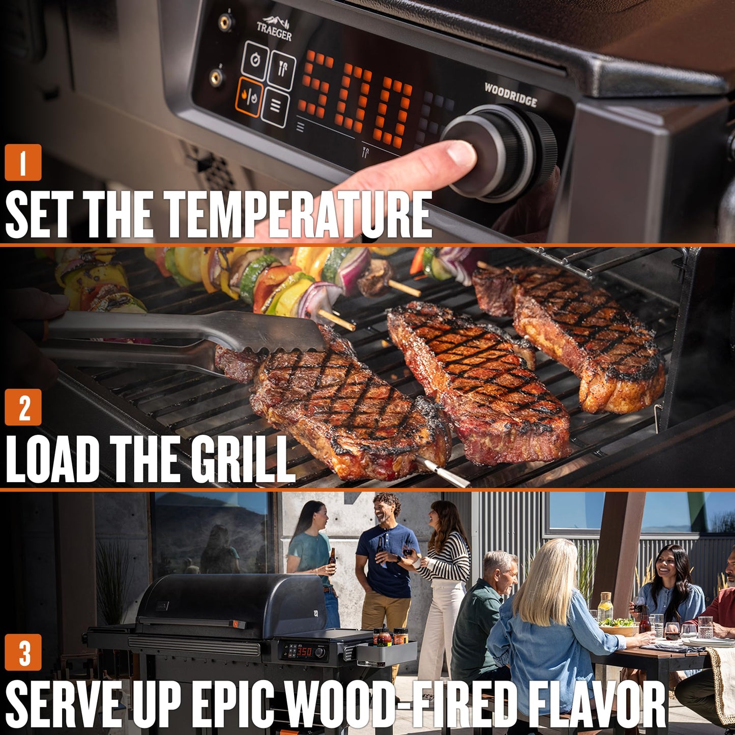Traeger Grills Woodridge Pro Plus Electric Wood Pellet Grill and Smoker, 970 Sq. In., Folding Side Shelf, WiFIRE Technology, Super Smoke Mode, Outdoor Pellet Smoker Grill with Cabinet, TFC97JLK