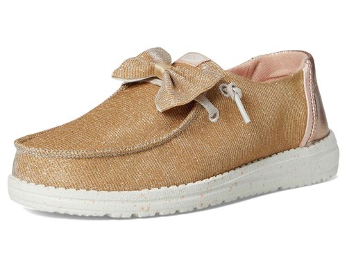 HEYDUDE Womens Wendy Sparkle Bow Rose Gold 6 Medium