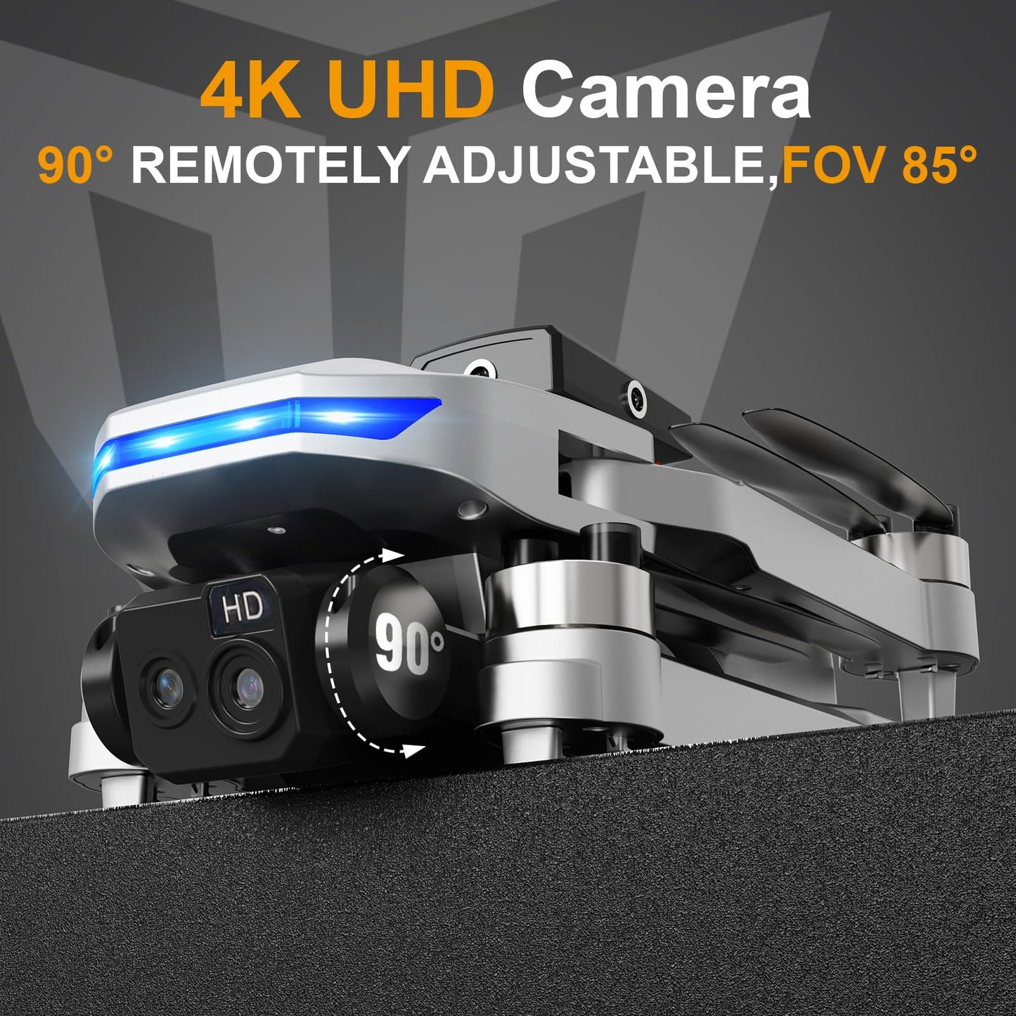 Brushless Motor Drone,90° Adjustable 4K FPV,APP control,40min Flight Time,Indoor Obstacle Avoidance,Optical Flow Positioning,Gesture Photography,360° Flip,Eyond-Range Loss Alert, Toys Gifts for Men Boys