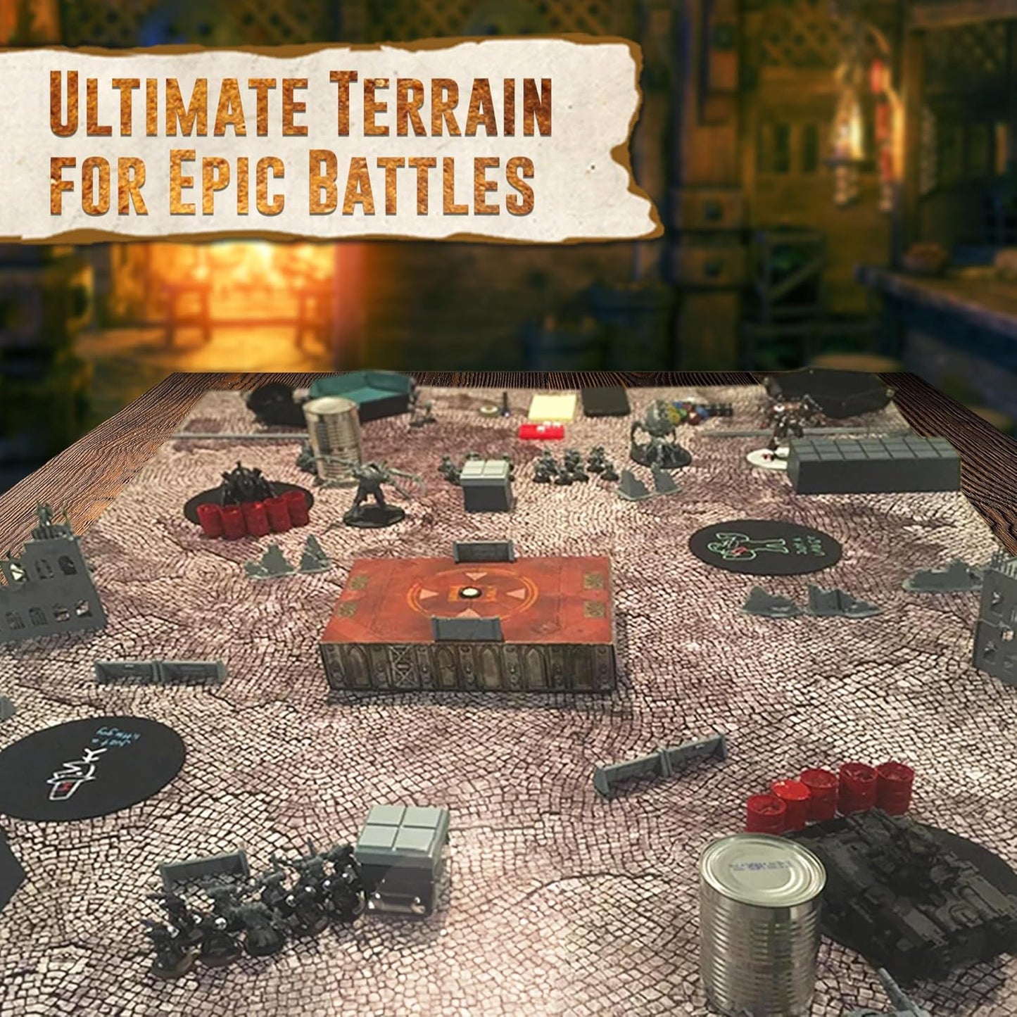 Battle Game Mat for DND - [48" x 72"] Wargaming Tabletop Map - Gaming Board for Warhammer 40k, Dungeons and Dragons, Wargame RPG - Vinyl Gaming Jungle Terrain