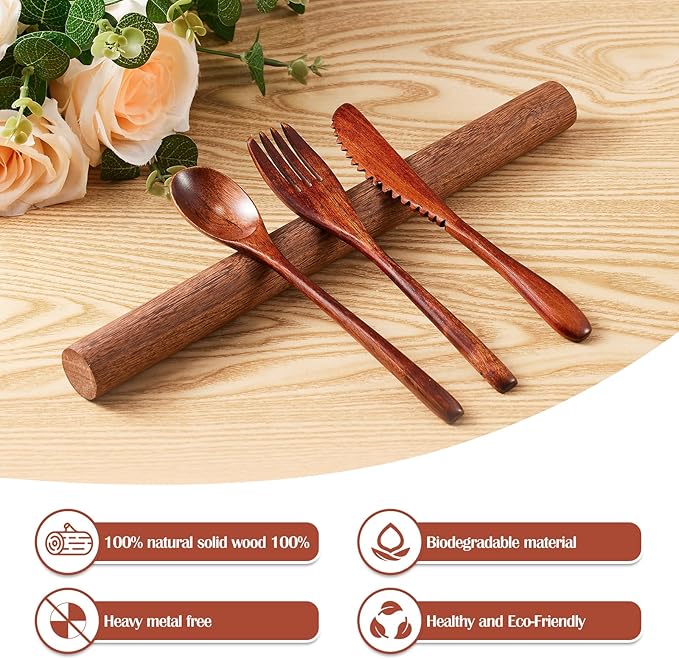 6PCS Silicone Baking Mat Set, Pastry Mat with Measurements Wooden Rolling Pin/Knife/Fork/Spoon/Scraper, Pasta Cutter,Non-slip Silicone Mat, Non-Stick Dough Mat for Counter,Kneading Mat Set,28''*20''
