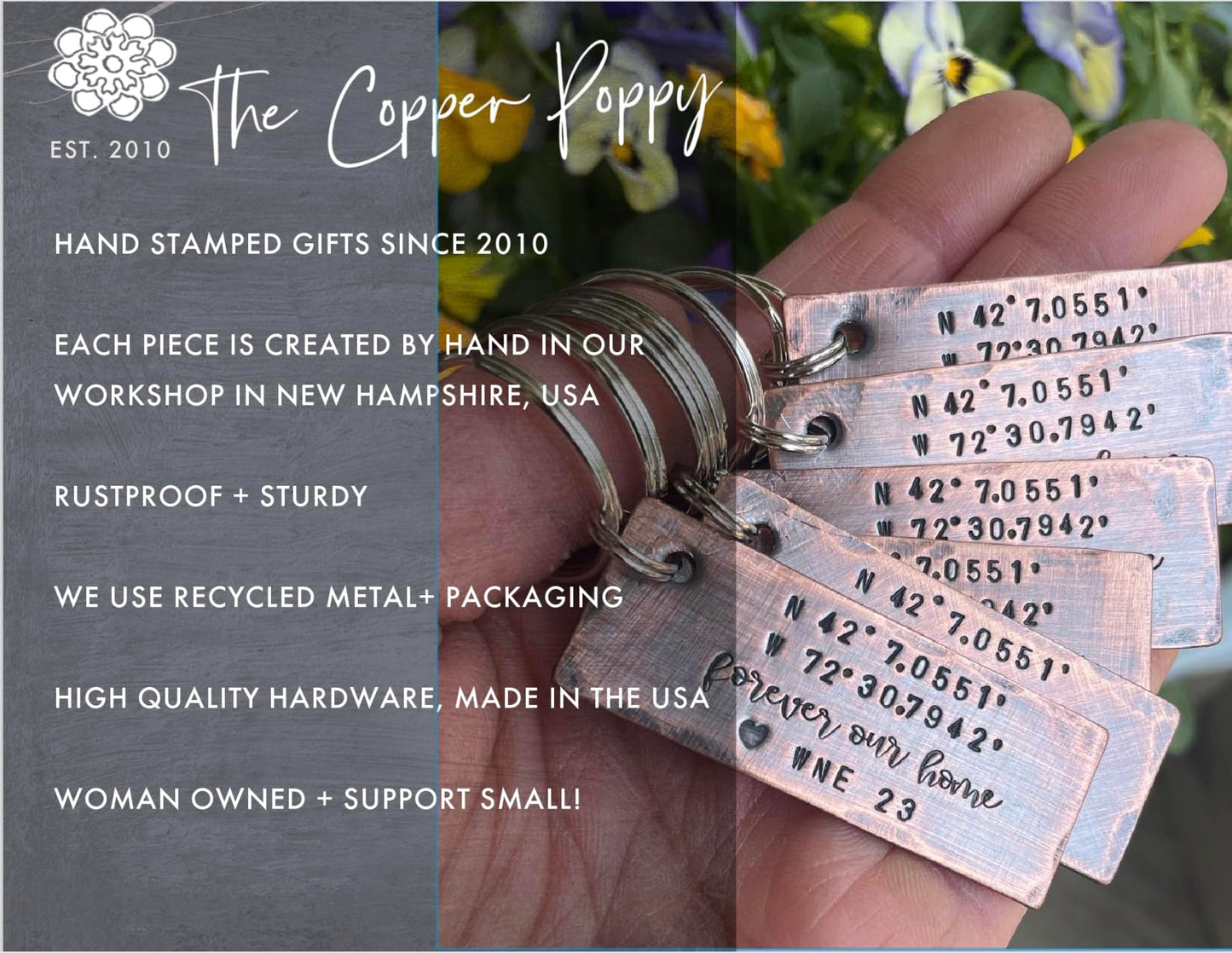 Copper Anniversary Gifts, 7th / 22nd Anniversary Bookmark Gift, Personalized Custom Bookmark in Copper