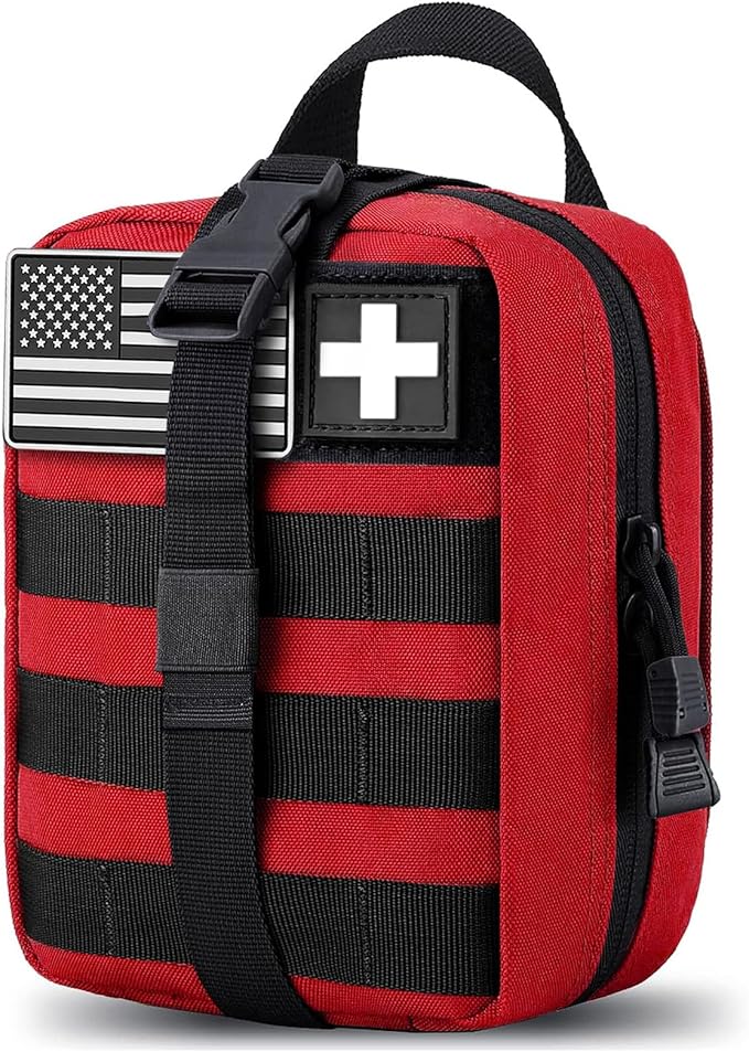 TANSOLE TAN SOLE Molle Pouch ifak First aid kit Bag Empty Trauma Medical Tear away Pouches for Belt Backpack Vest Car Moll...
