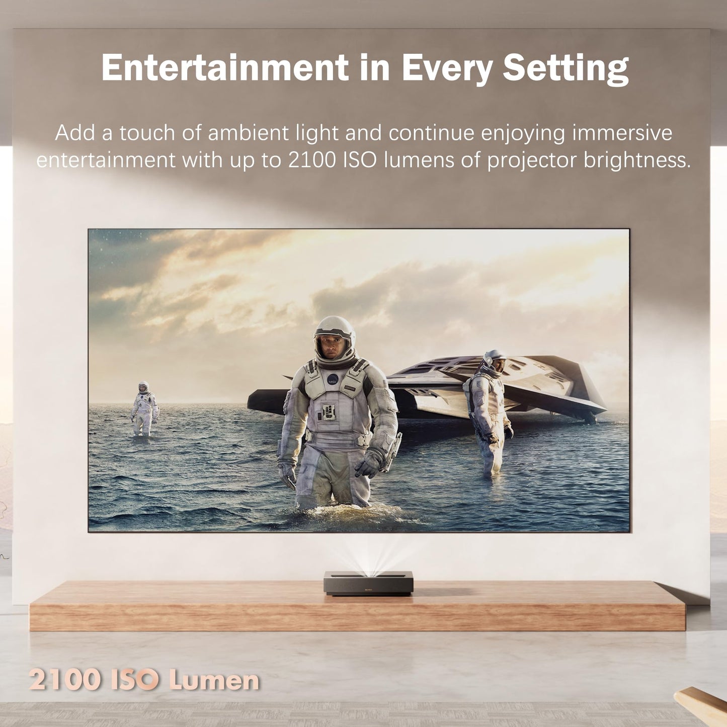 Formovie Cinema Edge 4K UHD Ultra Short Throw Projector, Google TV UST Laser Projector with Licensed Netflix, HDR10 150" ALPD Laser TV, Dolby Audio DTS-H for Home Theater