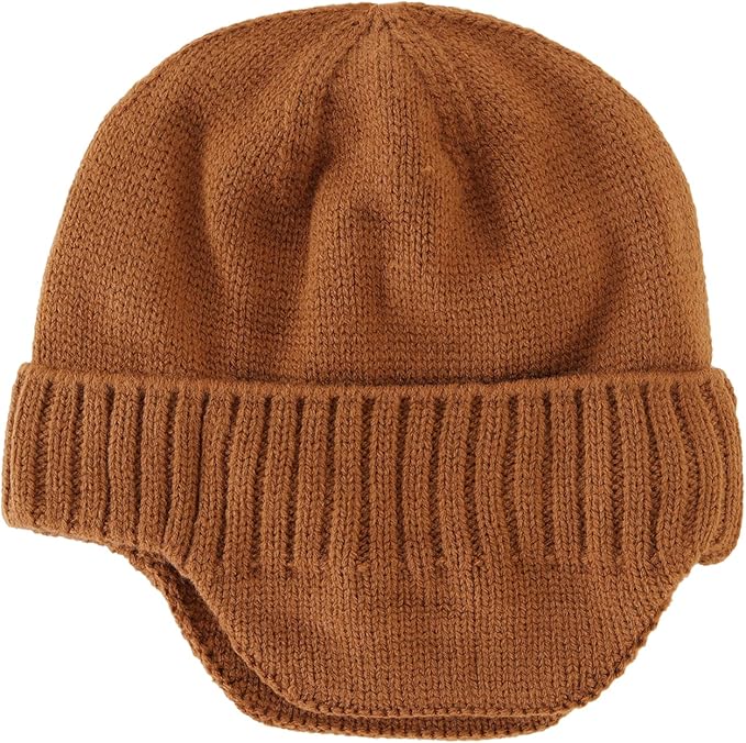 Home Prefer Mens Winter Hat Knit Earflap Hat Stocking Caps with Ears Beanie Hat
