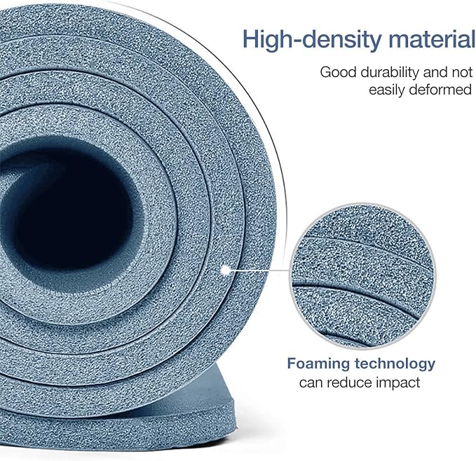 Yoga Mat Non Slip NBR Extra Thick Yoga Mat, 72"L x 32"/24"W x 0.6"/0.4"TH (185cm x 80cm/61cm x 15mm/10mm), Anti-Tear Exercise Mat with Carrying Strap and Bag, Workout Mats for Yoga, Pilates