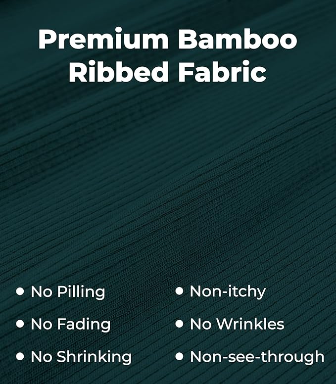 NACHILA Pajamas for Women-Viscose from Bamboo, Ribbed Racerback Tank Top Sexy Split Shorts Pajama Sets Cooling Sleep Cami Pjs