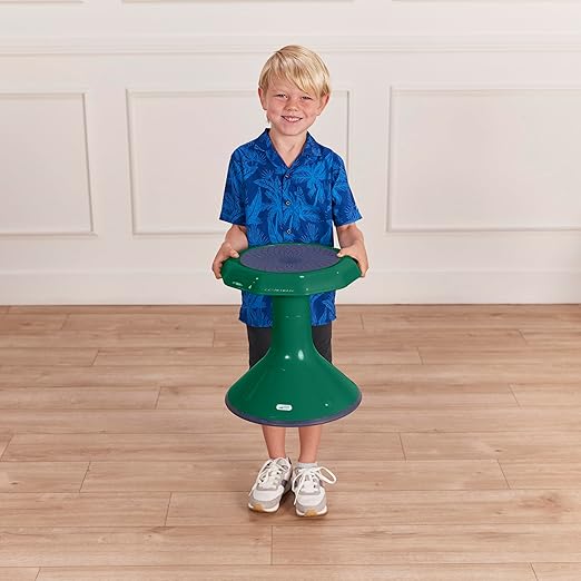 ECR4Kids ACE Active Core Engagement Wobble Stool, 15-Inch Seat Height, Flexible Seating, Green