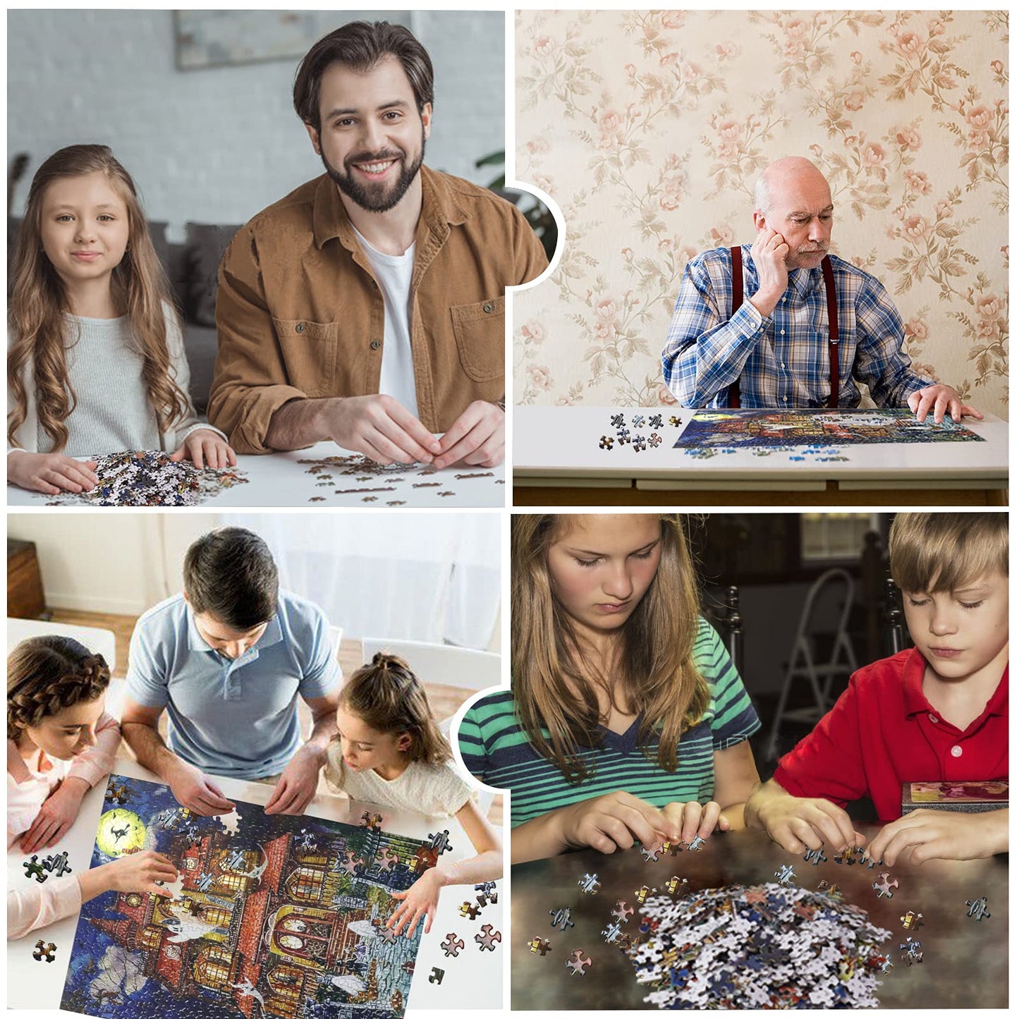 Halloween Fright Night 500 Pieces Jigsaw Puzzles for Adults, Halloween Decoration for Family Party Holiday