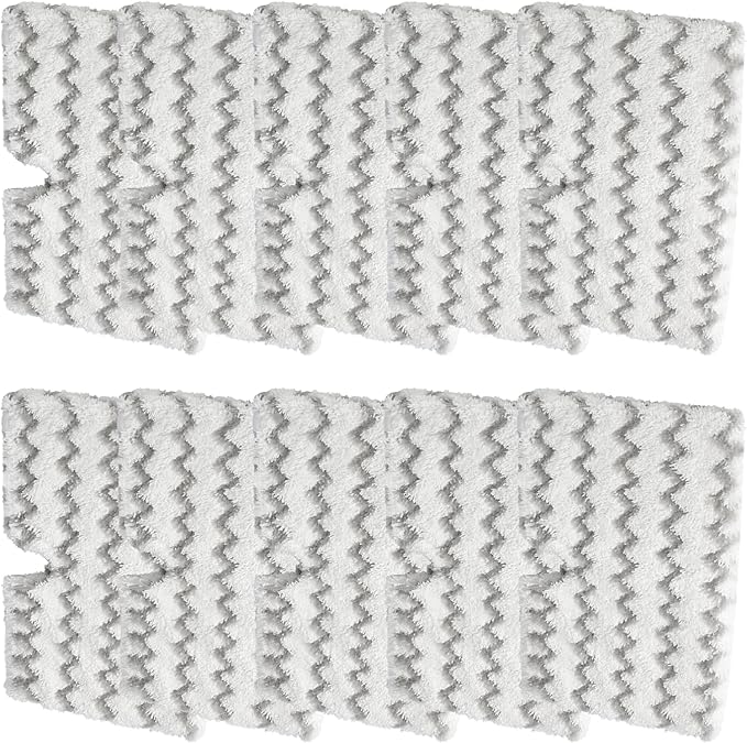 for Shark Steam Mop Pads 10 Pack Replacement Shark S3500 Series S3501 S3601 S3550 S3901 SE450 S3801CO S3601D S2901 S2902 Steamer Pocket Mop Washable Microfiber