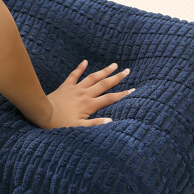 PAJEO Reading Pillow for Sitting in Bed, Large Backrest Reading Pillow with Arm Rest,Back-Rest Support Cushion for Sit Up on Couch, Sofa, and Floor, Dorm Essentials (Dark Blue Corduroy, Standard(17"))
