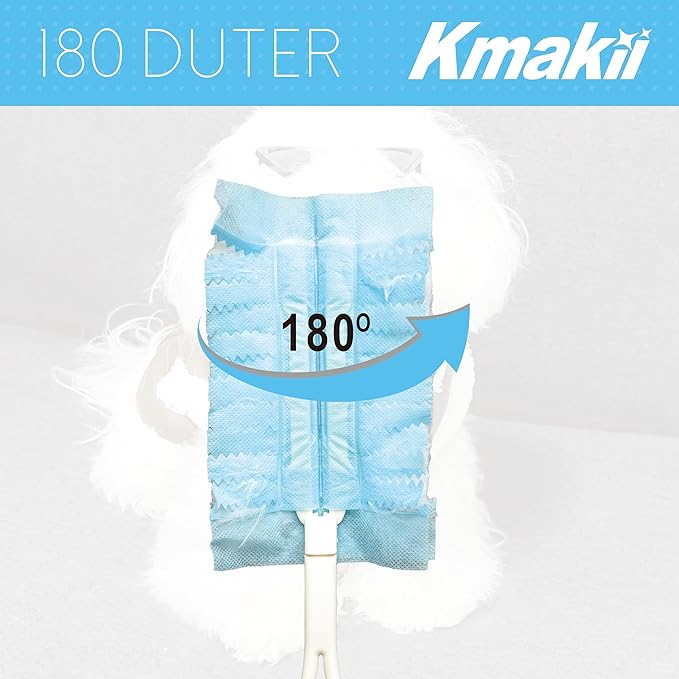 KMAKII Heavy Duty Duster Refills, Blue, Compatible with Universal Duster Handles for Multi-Surface Cleaning, 30 Pack