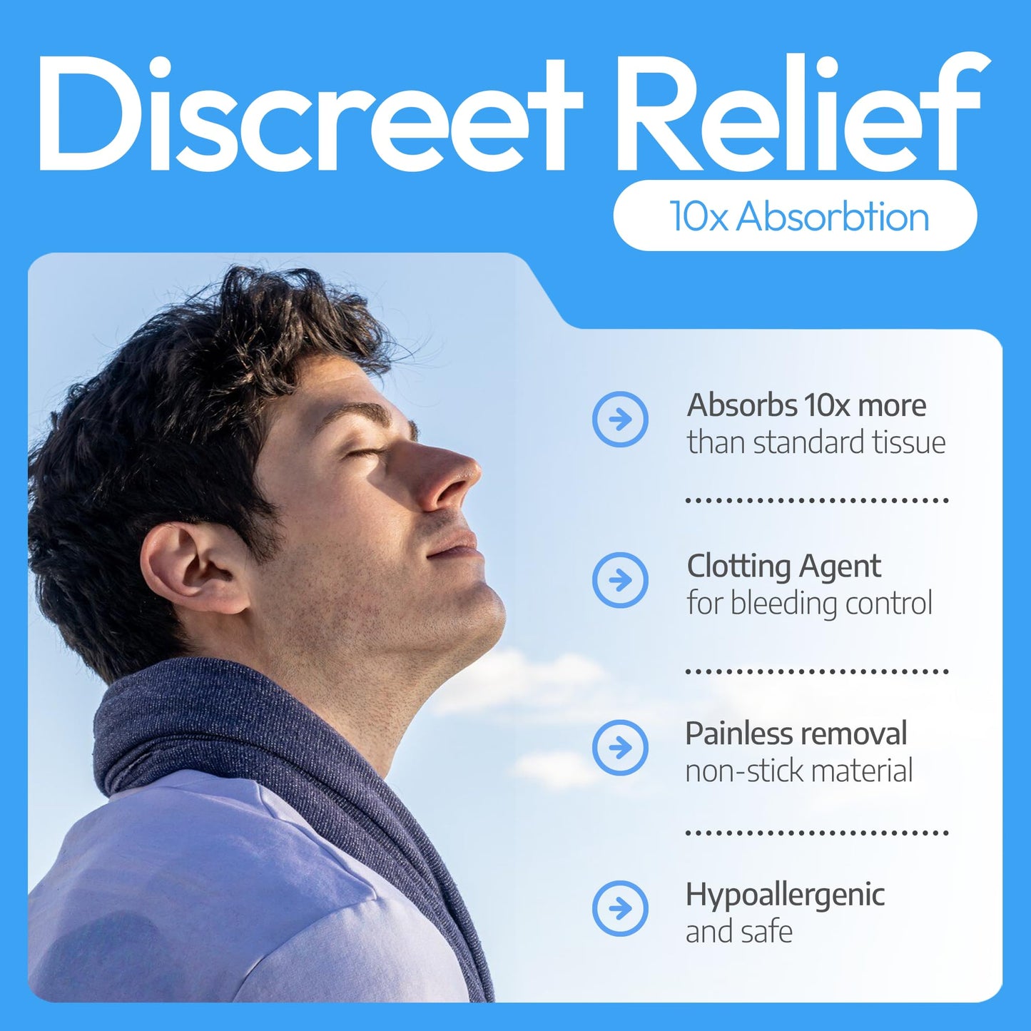 NozeCalm - Nose Bleed Stopper - Swift-Acting Nosebleed Plugs for Kids & All Ages - Bloody Nose Stoppers with Clotting Agent - Hypoallergenic, Non-Stick, Sterile, Easy Removal & Travel Ready (6-Count)