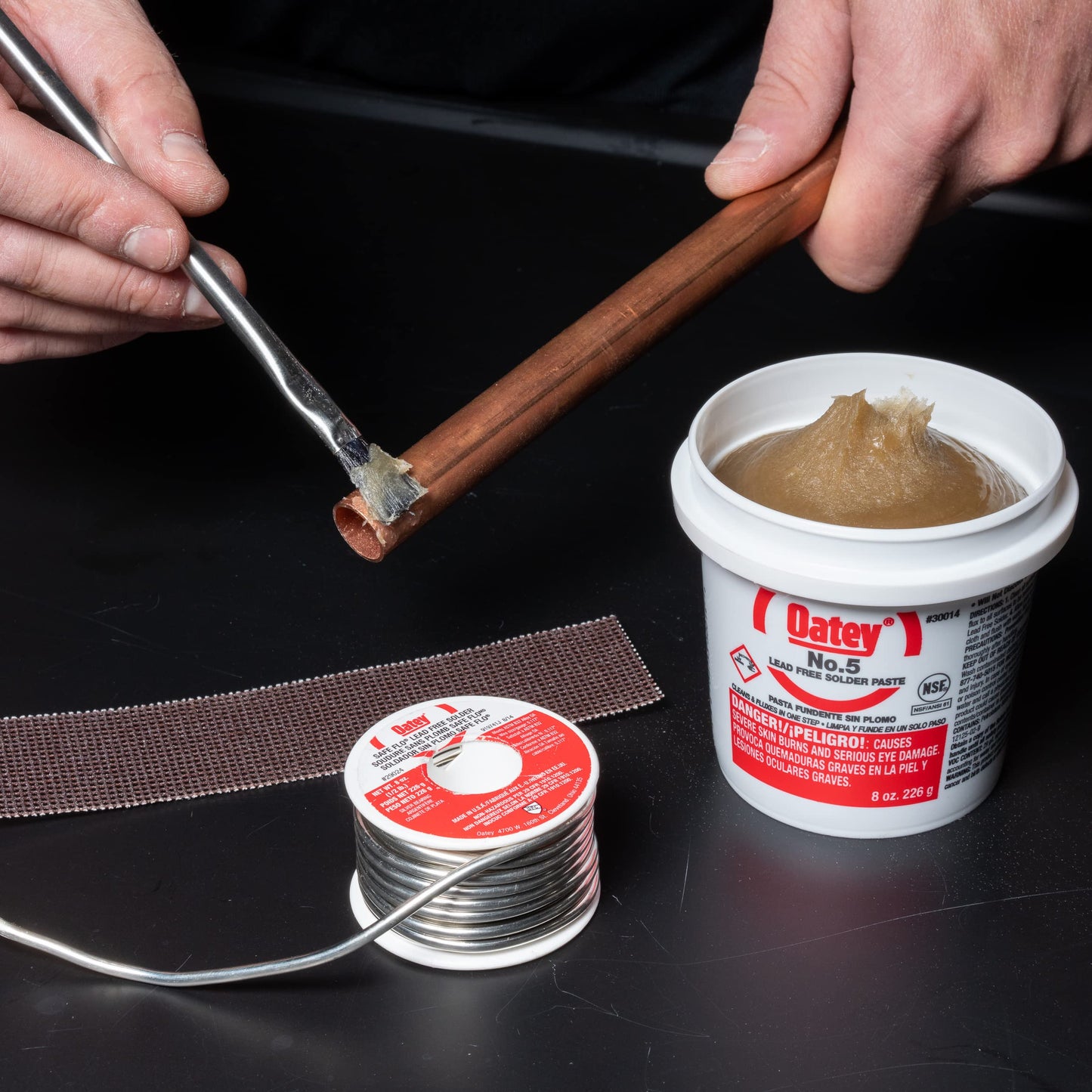 Oatay Plumbing Solder Kit, 1/4 lb solder and 1.7 oz flux