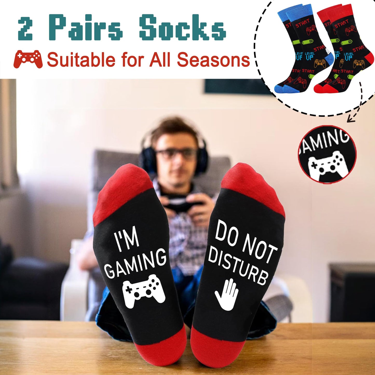 Gamer Gifts for Men Boys Boyfriend Dad Brother, Gamer Birthday Gifts for Kids Teen Boys Girls, Gaming Accessories for Room, Gaming Stuff, Gamer Presnt for Christmas - Gamer Gift Set Box