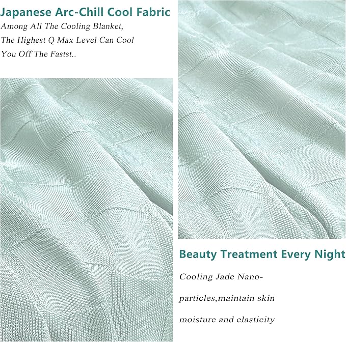 AmyHomie Cooling Blanket,90"x90"Queen Size,Summer Blankets with Double Sided Cold Effect, Arc-Chill Q-Max>0.5 Cool Fiber, Breathable Lightweight Blankets for Hot Sleepers Night Sweats