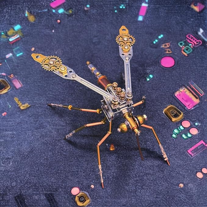 3D Metal Model Kits Mechanical Mosquito Steampunk,Metal Building DIY Projects Insect Bug Hobby Kit Arts and Crafts Sets, Birthday Gift Ideas(Mechanical Mosquito Y)