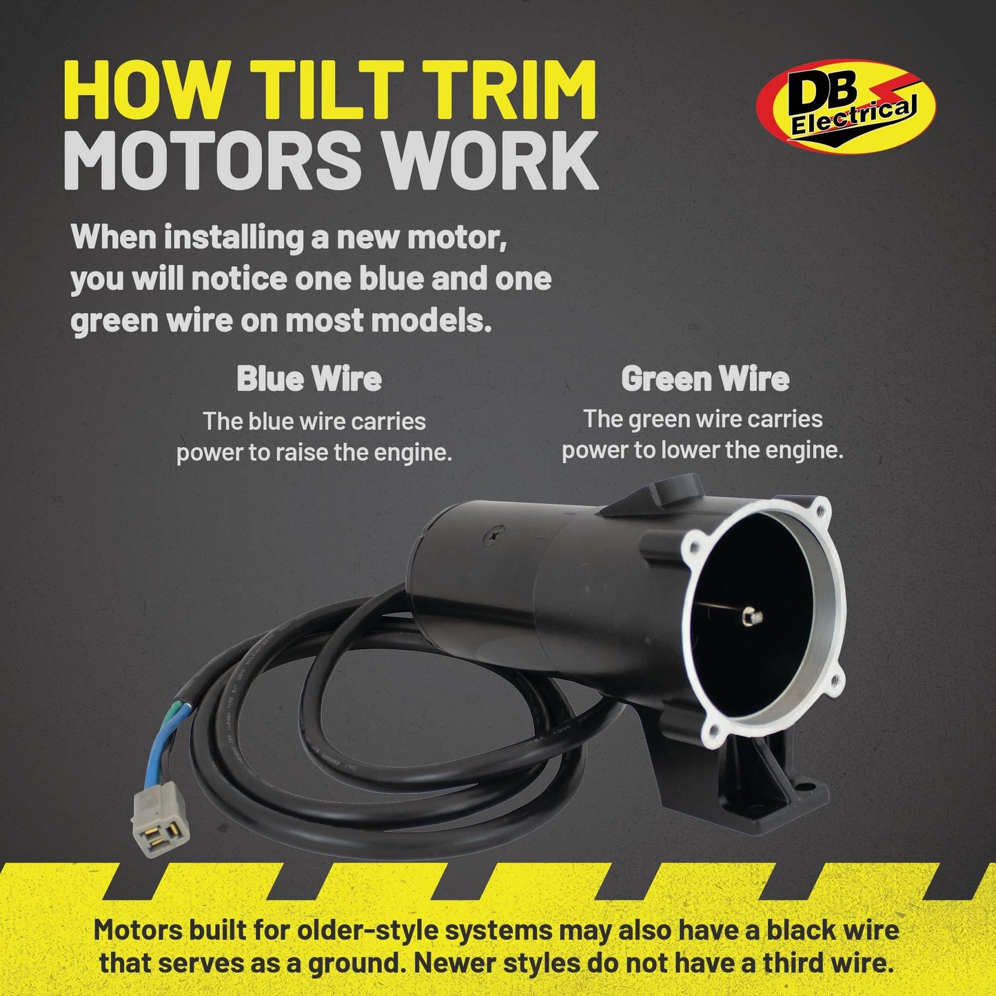 DB Electrical TRM0012 Tilt Trim Motor Compatible with/Replacement for Chrysler/Force/Evinrude/Johnson Omc 75 HP, 90 HP, 115 HP, 120 HP, 130 HP, 135 HP, 172543, 382715, ESZ4009, ESZ4012