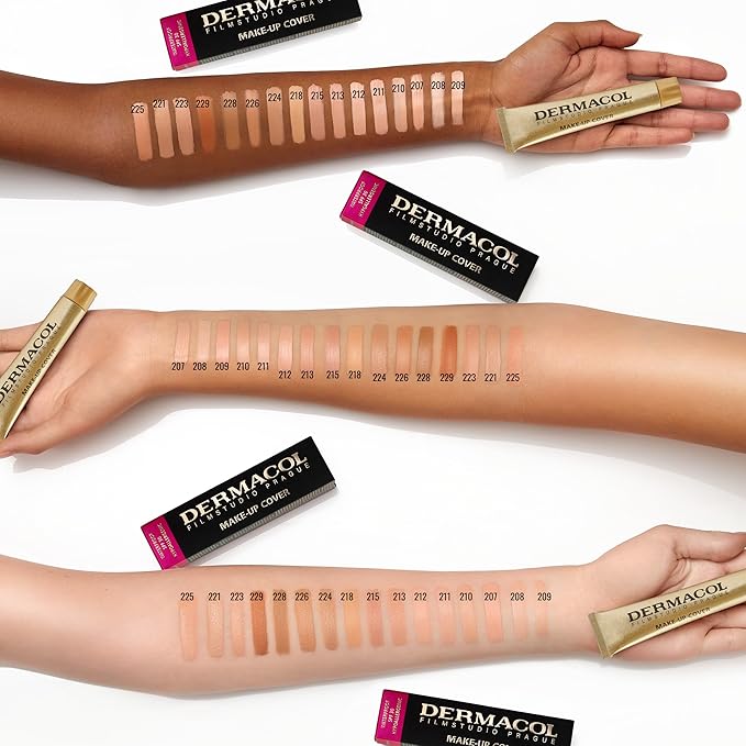 Dermacol - Full Coverage Foundation, Liquid Makeup Matte Foundation with SPF 30, Waterproof Foundation for Oily Skin, Acne, & Under Eye Bags, Long-Lasting Makeup Products, 30g, Shade 212