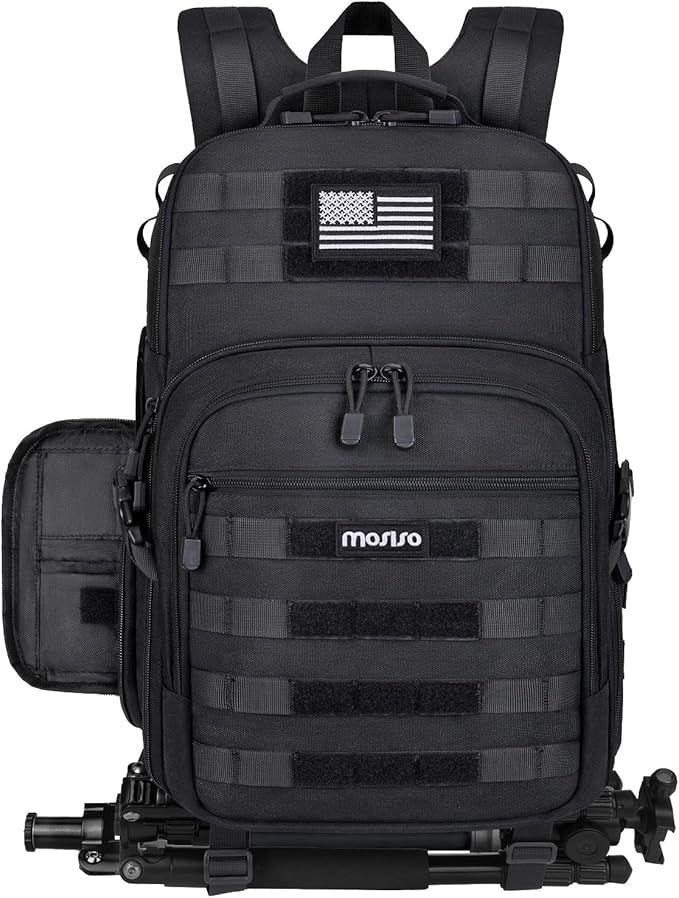 MOSISO Camera Backpack, DSLR/SLR/Mirrorless Tactical Camera Bag Case with Laptop Compartment Compatible with Canon/Nikon/S...