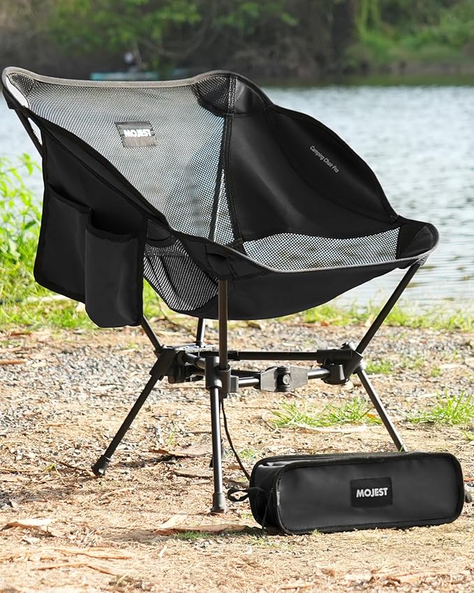 Mojest Portable Camping Chair – Compact Lightweight Folding Chair for Adults, Supports 330 lbs – Ideal for Backpacking Hik...