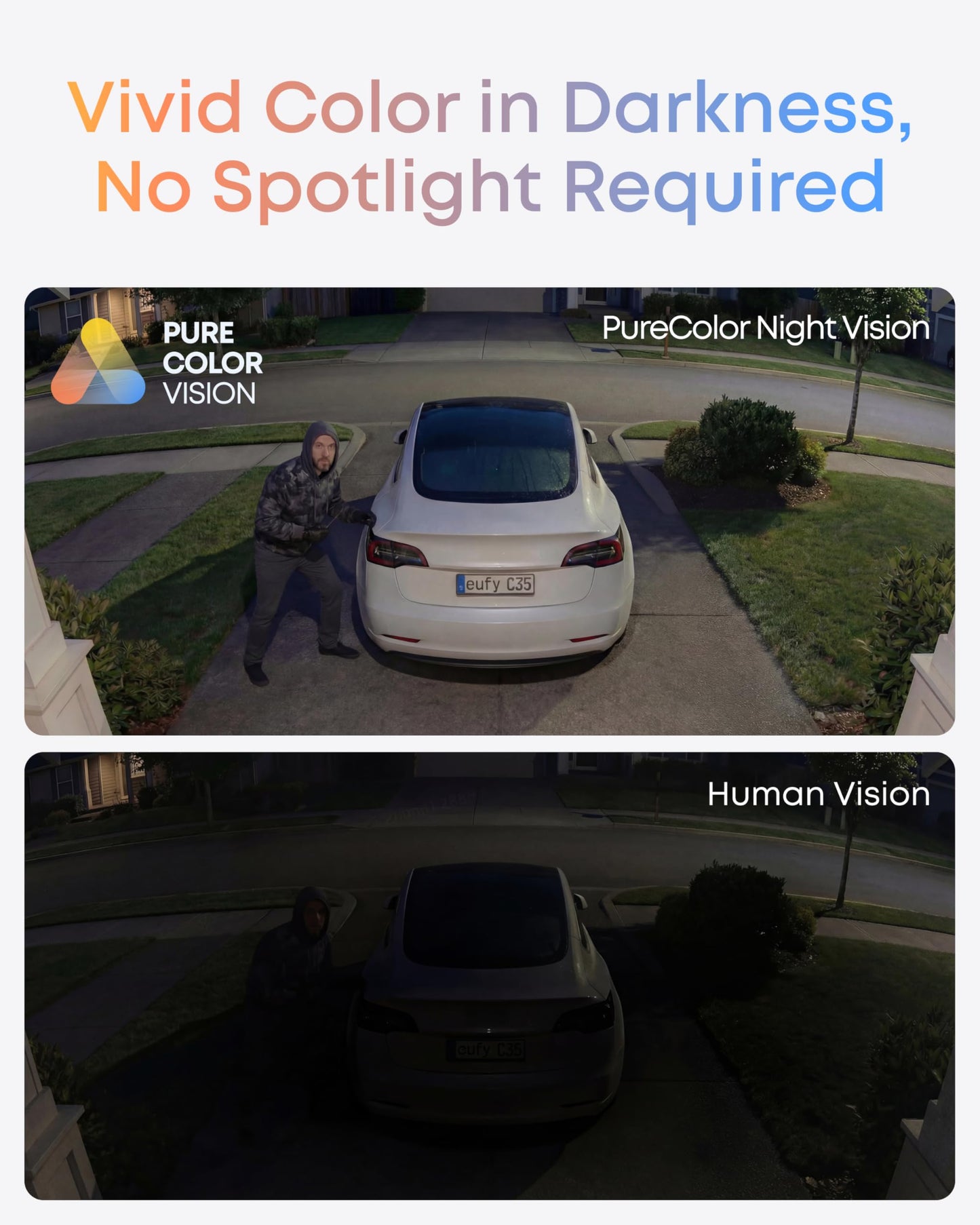 eufy Security eufyCam C35 4-Cam Kit, Wireless Indoor/Outdoor Camera, Magnetic Mount, Color Night Vision, Local Storage, No Monthly Fee, Built-in 8GB, IP67, Facial Recognition, Solar Panel Compatible