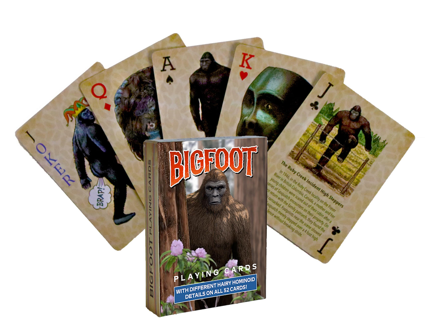 Paradise Cay Publications, Inc. Squatch METALWORKS Bigfoot Playing Cards - Standard 52 Card Deck - Unique and Fun Playing Cards with Illustrations and Facts - Perfect for Sasquatch Enthusiasts
