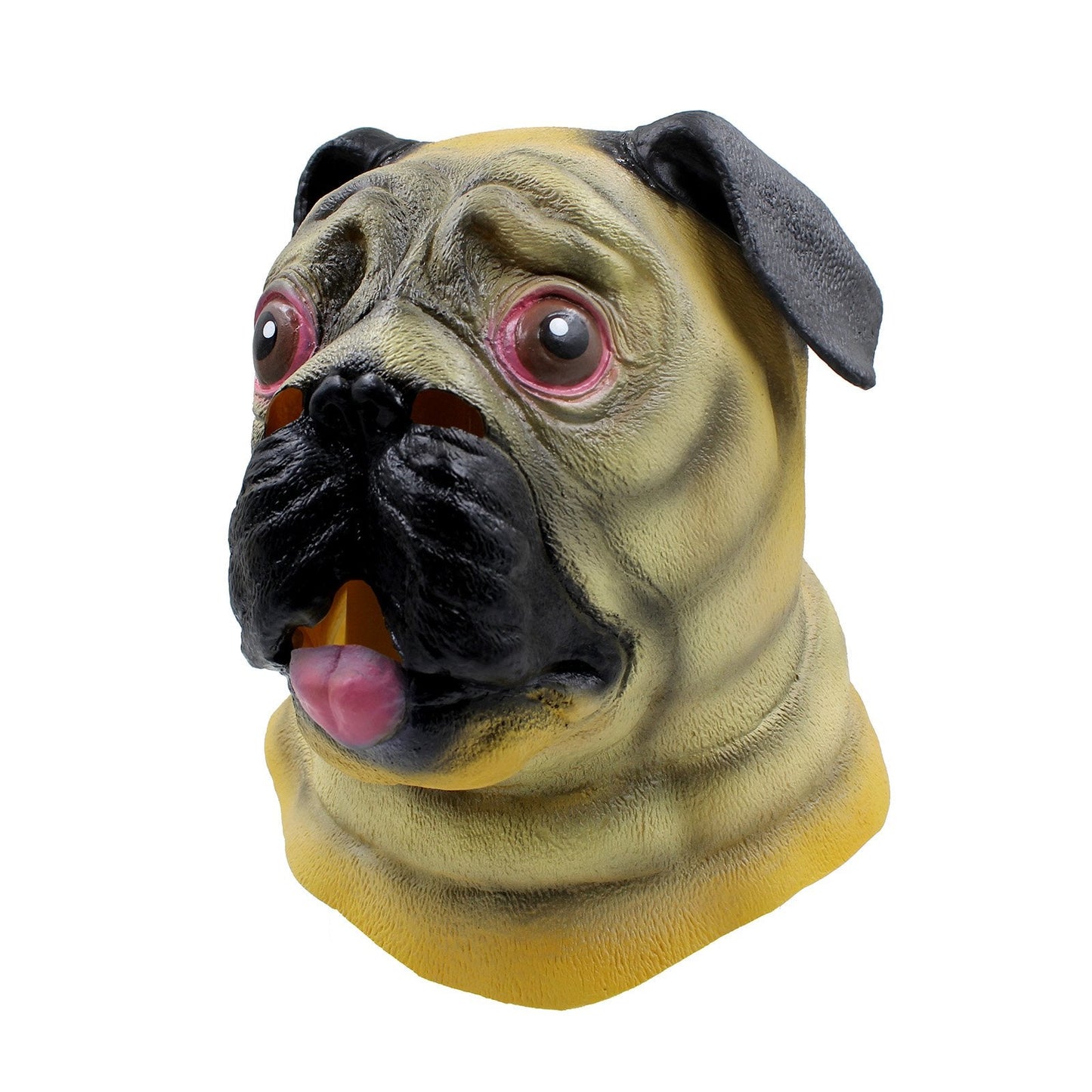 Dog Head Mask Halloween Party Dog Costume Masks Mask Underdog Costume Latex Animal Head Mask (Pug)