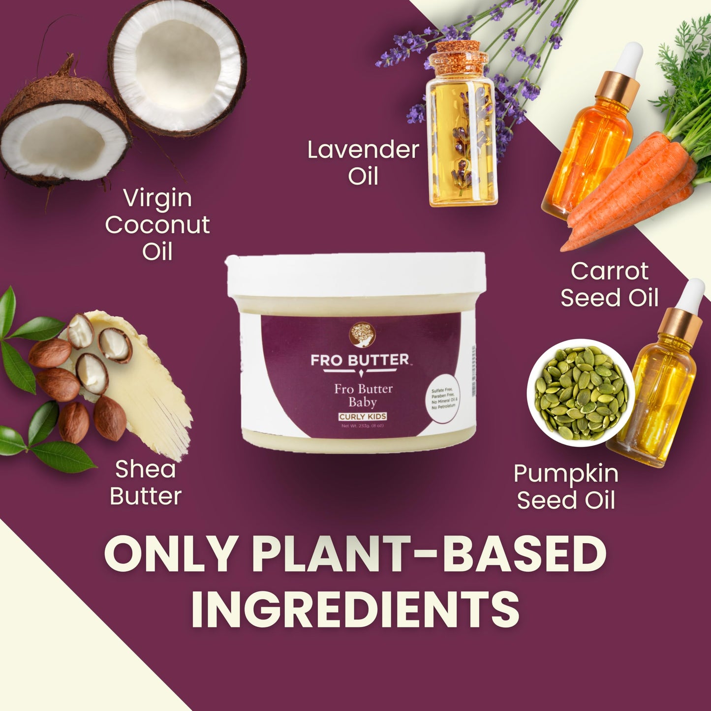 Fro Butter Hair Growth Treatment | Shea Butter, Virgin Coconut & Lavender Oil, Pumpkin Seeds & Nourishing Extracts | For Fast Ha