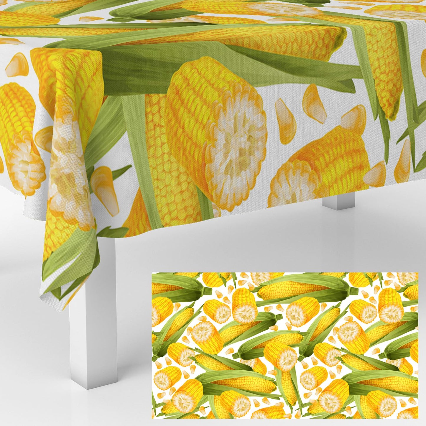 GZBJMYGS Farm Ripe Corn Tablecloth Corn Kernels Waterproof Outdoor Table Covers Decorations for Farmhouse Picnic Home Kitchen Dinner Banquet Fall Harvest Party Supplies Favors