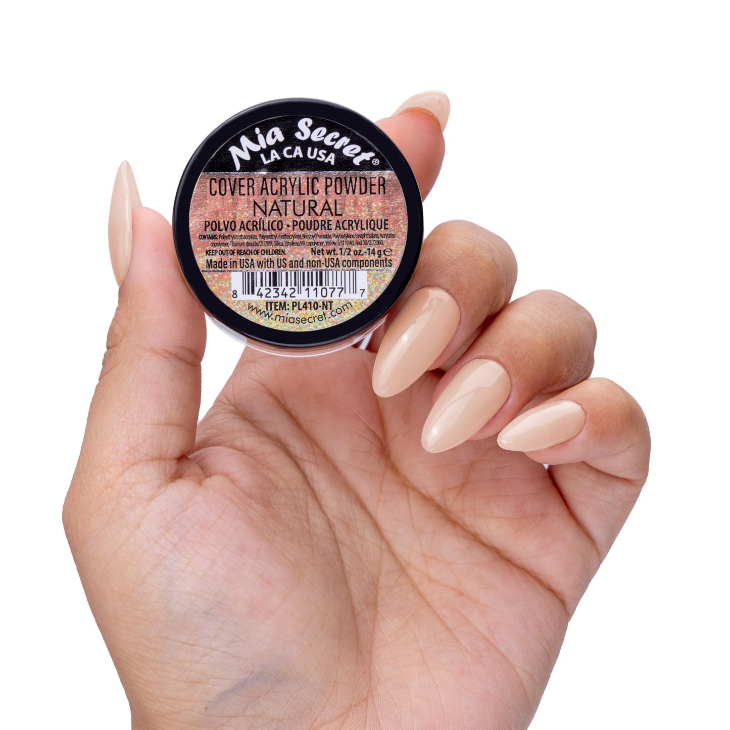 Mia Secret Cover Natural Acrylic Nail Powder - 0.5 oz MADE IN USA