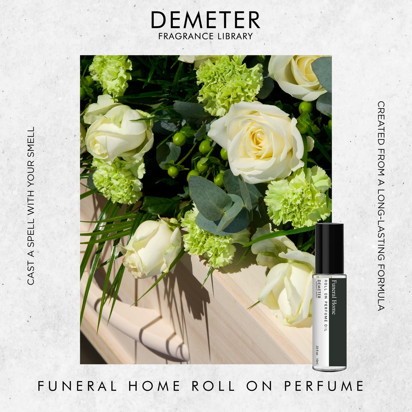 DEMETER Funeral Home Perfume Oil Roll on, 0.33 Oz, Long-Lasting