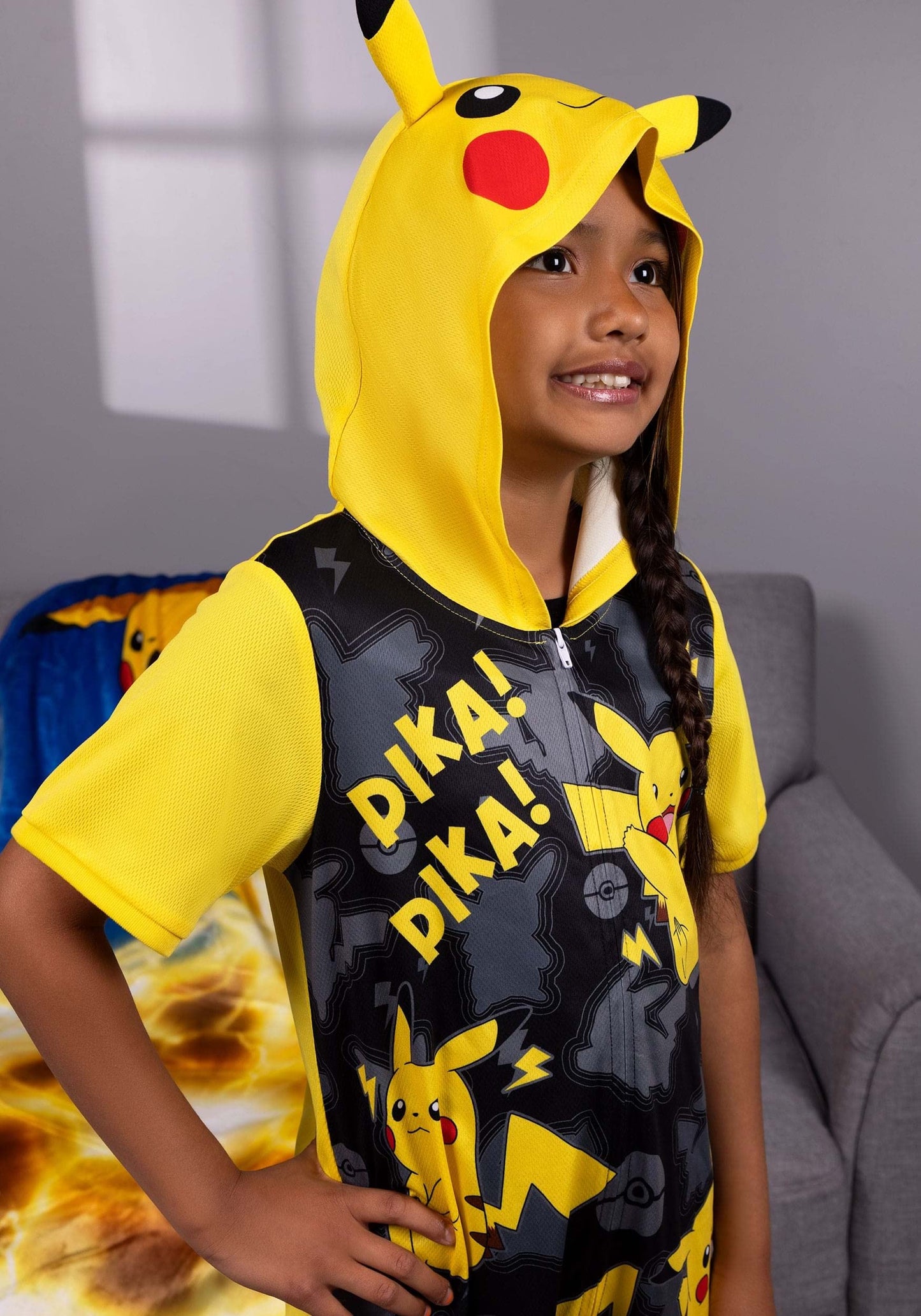 Pokemon Kids Pikachu Romper - Size 8