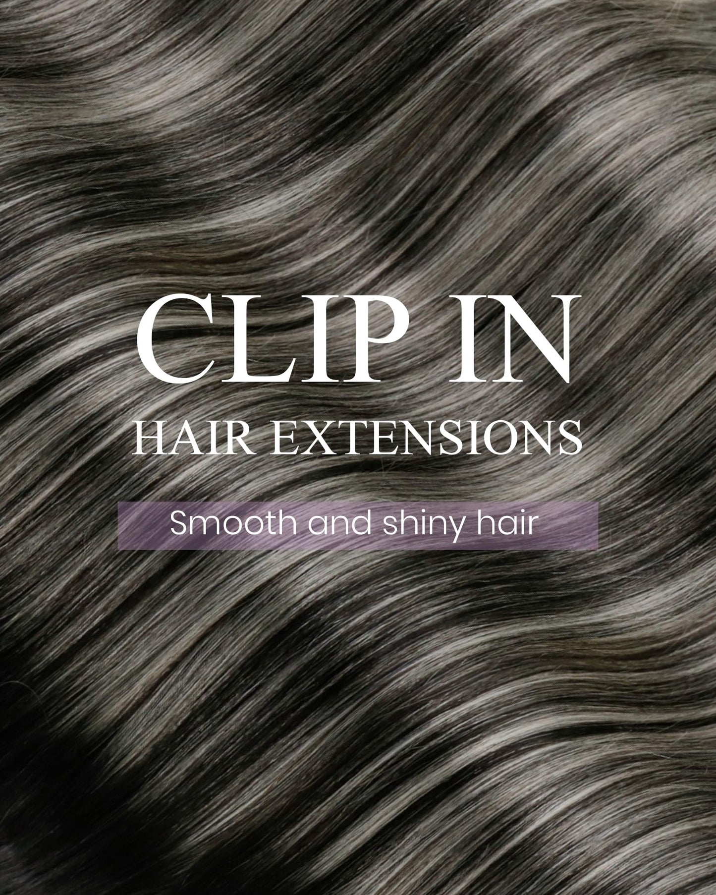 LaaVoo Real Hair Extensions Clip in Human Hair Ombre Natural Black to Silver Grey Mixed Black Balayage Human Hair Clip in Extens
