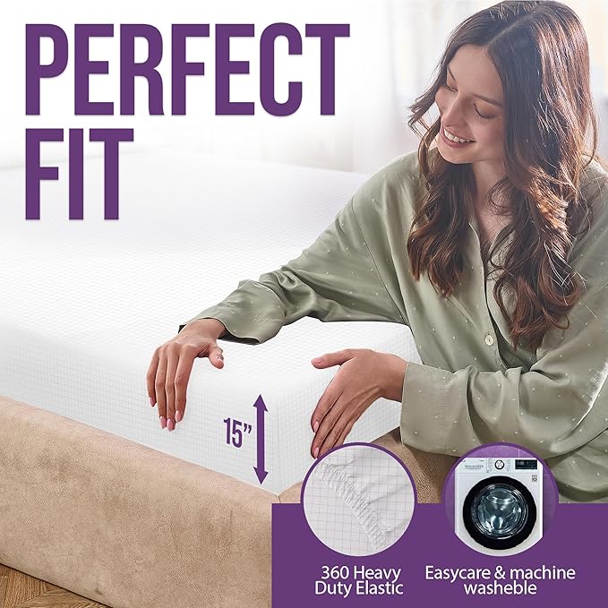 Earth Grounding Sheets Queen Size with 12% Silver Fiber & 4% Silk & 84% Cotton - White - SGS Quality Certified Grounded Well Bed Sheet - Conductive Fitted Sheet for Better Sleep
