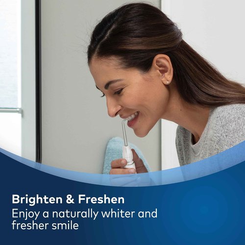 Waterpik Water Flosser for Teeth, Portable Electric Compact for Travel and Home & Fresh Mint Whitening Refill Tablets (30 Count) – for Use with Waterpik Boost Tip