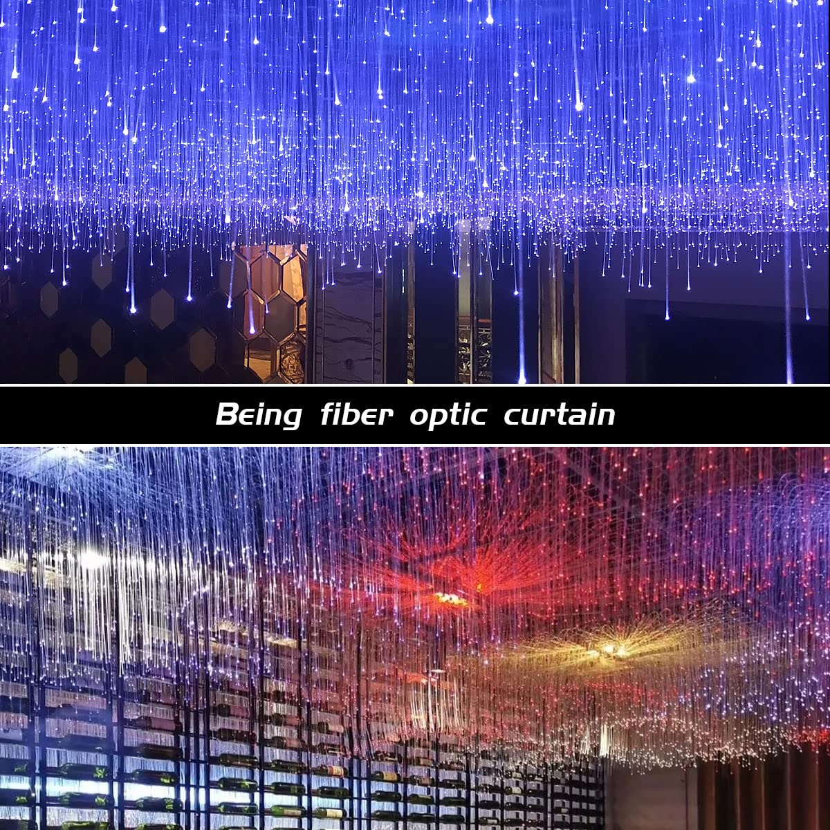 AZIMOM PMMA Plastic 2mm(0.08inch) 50m(164ft) End Glow Fiber Optic Cable Roll for Star Sky Ceiling All Kind Led Light Engine Driver Source