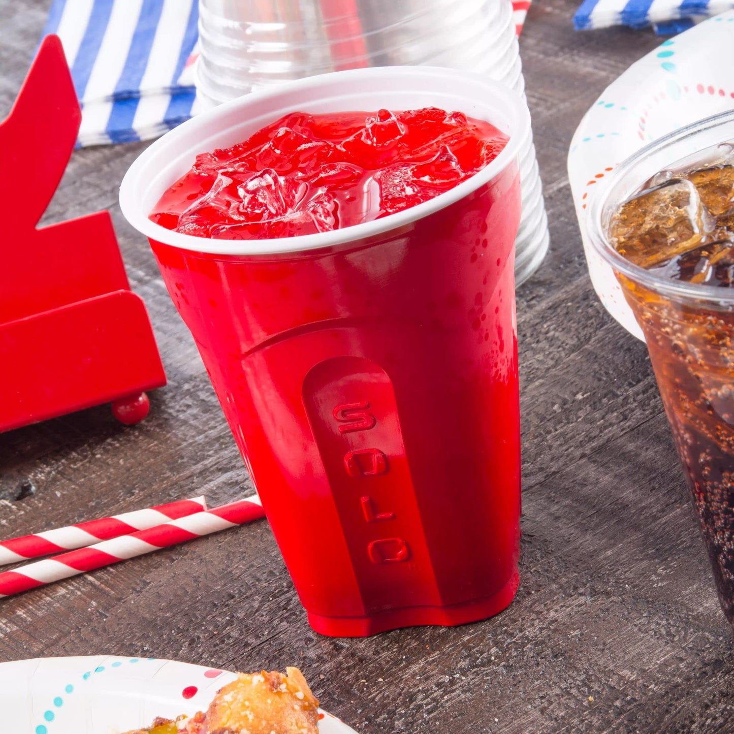 SOLO Original Red 18oz Plastic Party Cups, 100ct