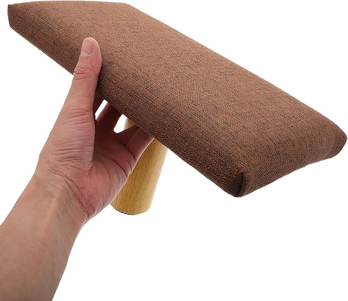 Ergonomic Portable Kneeling Stool with Soft Cushion Small Wooden Prayer Bench for Meditation and Balance Exercises Posture Support Seat for Adults