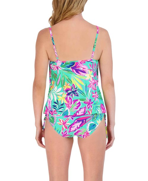 Stella Parker Women's Tankini Swimsuits for Women – Quick Dry, Tummy Control, 2 Piece Swimsuit Set, Adjustable, Bathing Suits, Island Time, Large