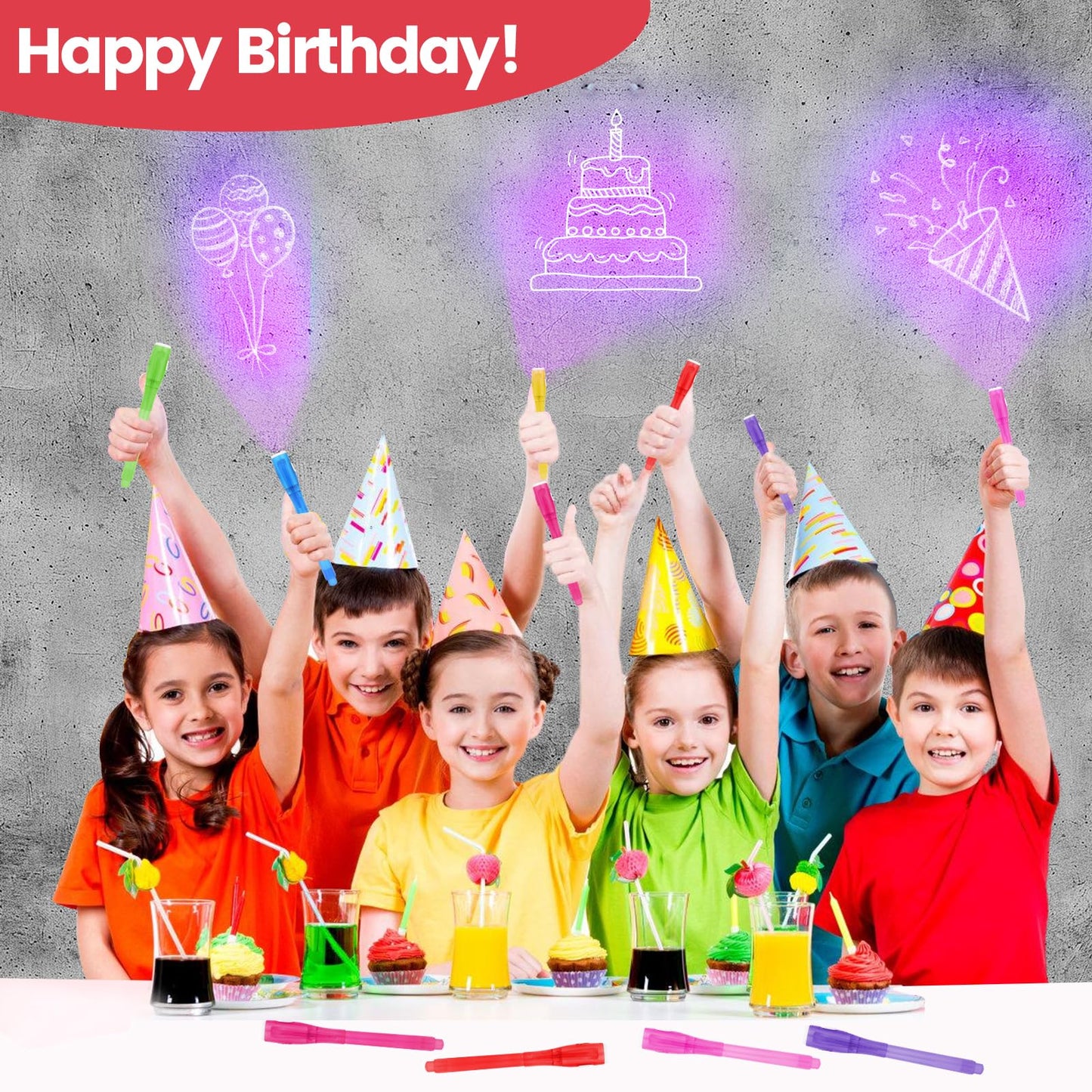 Invisible Ink Pens with UV Light,32PCS Spy Pens for Secret Messages,Party Favors Toys for Boys Girls,Magic Markers Classroom Prizes for Students,Birthday Christmas Party Toy Goodies Bag Gift for Kids