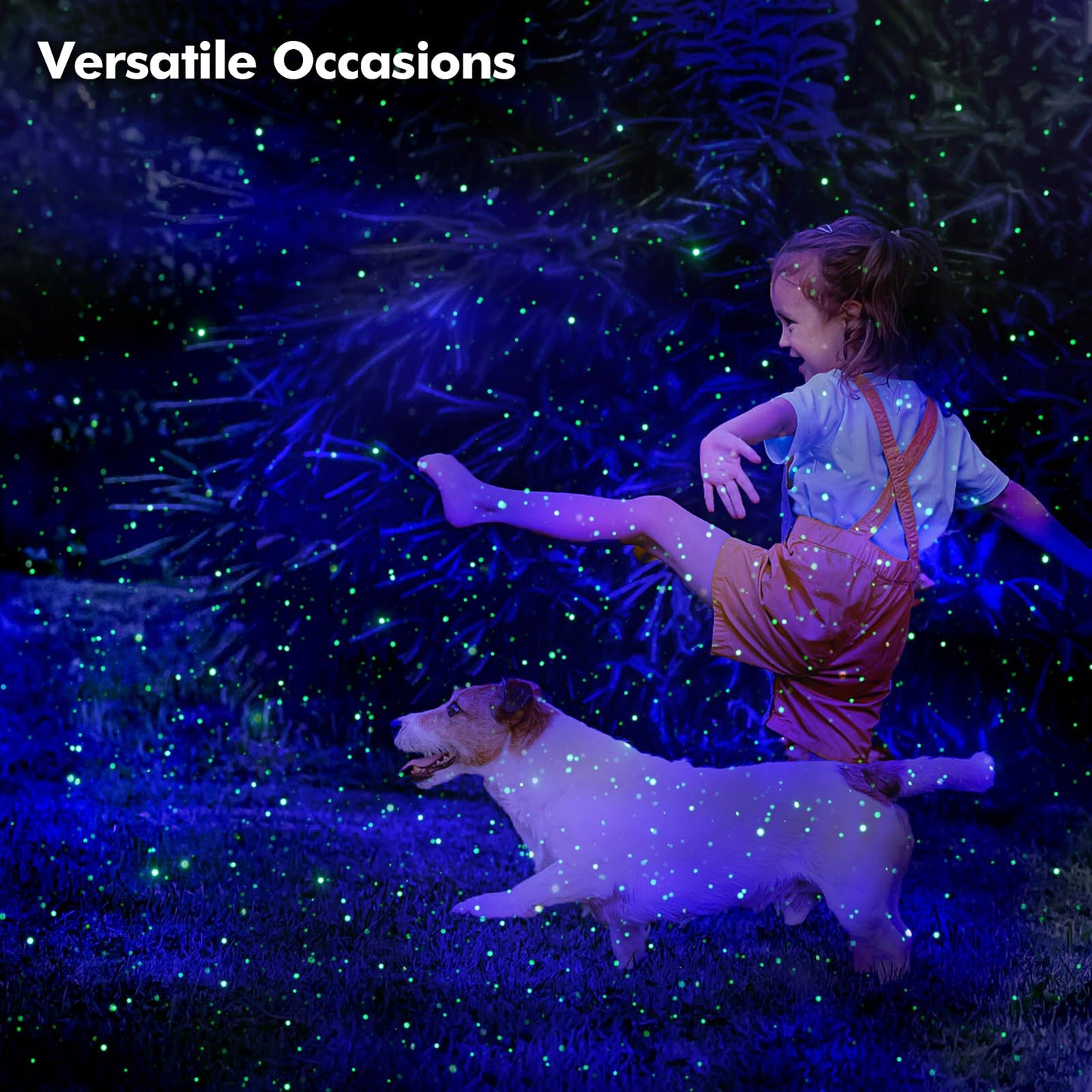 Dalanpa Firefly Garden Lights Laser Star Projector, Outdoor Decorative Lighting with Blue Nebula for Garden Indoor Outdoor