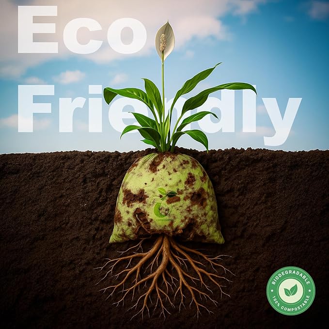 Compostable Trash Bags – 30 gallon 25 Pack, Waste Bags, Nature-Friendly, Tear-Resistant, Odor-Free, Durable & Convenient