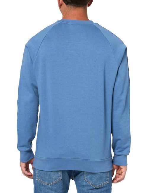 HUGO Stretch Cotton Logo Tape Sweatshirt, acai blue, L