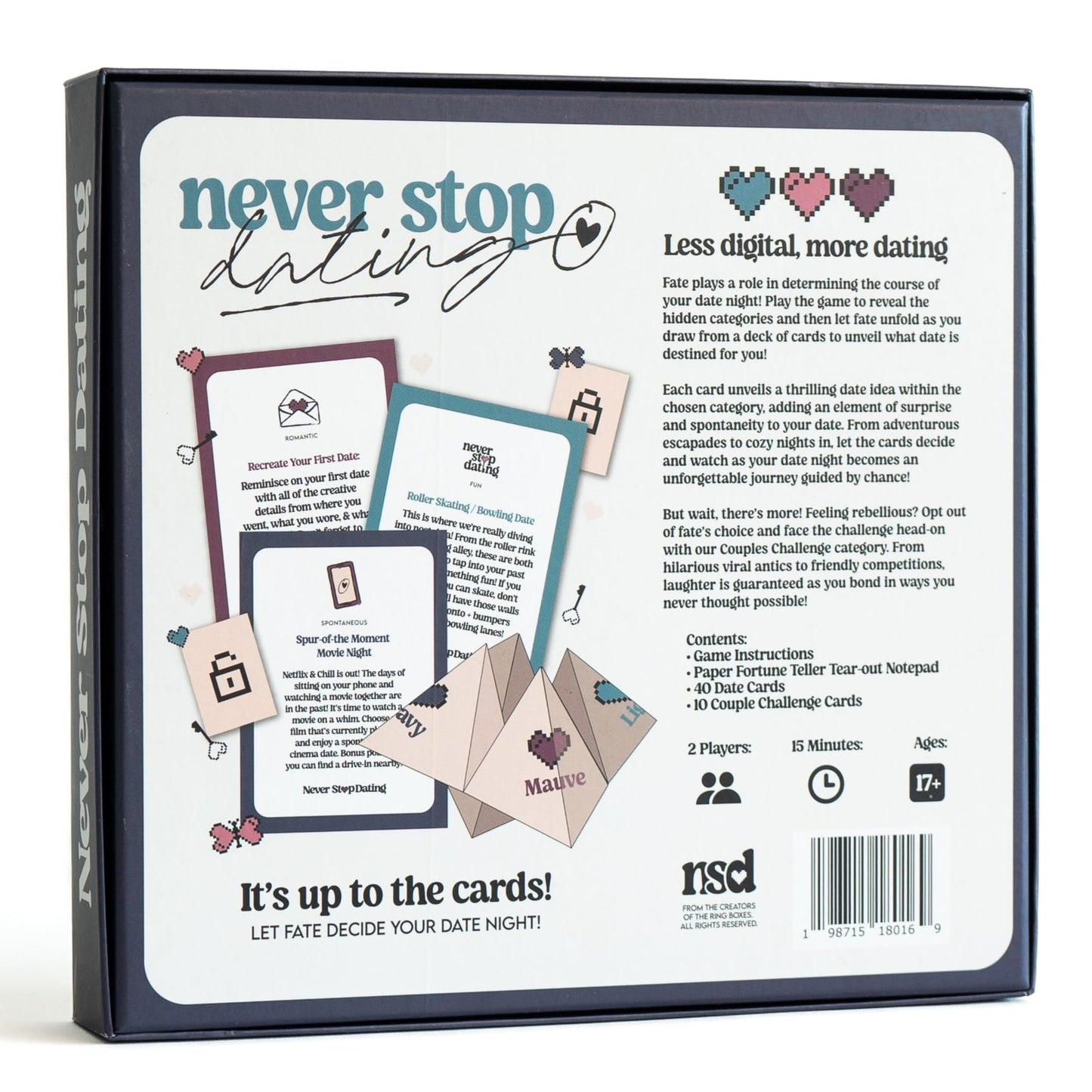 Never Stop Dating - The Ultimate Romantic Date Night Activity Game for Couples - Awesome Gift for Boyfriend, Girlfriend, Husband, Wife, Partner, Engagement or Anniversary. Keep The Spark Alive!