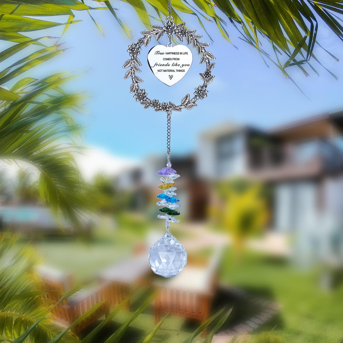 Friend Gifts Unique Friendship Gifts for Women,BFF, Bestie-Best Friend Birthday Gift, Hanging Rainbow Crystal Suncatcher Ornament