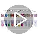 MEICOLY Blue and Clear White Face Body Glitter Set,Mermaid Face Glitter Gel,Singer Concerts Festival Rave Accessories,Spar...